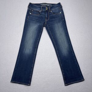 American Jeans Eagle Womens Size 2 Dark Wash Artist Crop Low‎ Rise